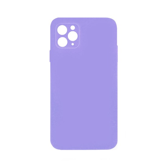 Capa de Silicone com Moldura de Câmera para Apple iPhone 11 Pro Max Roxo